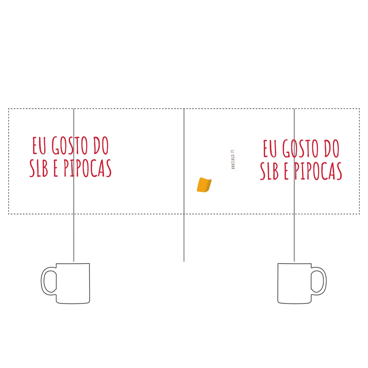 Caneca Personalizada Personagem Menina - Ex. SLB Pipocas