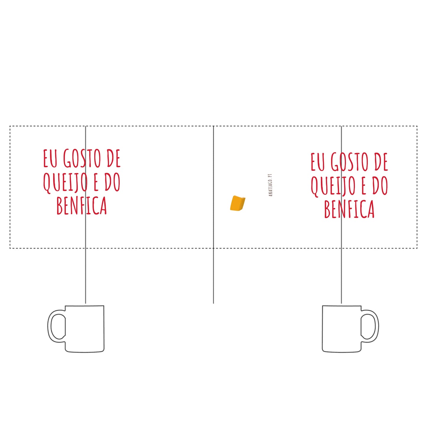 Caneca Personalizada Personagem Homem - Ex. Queijo SLB