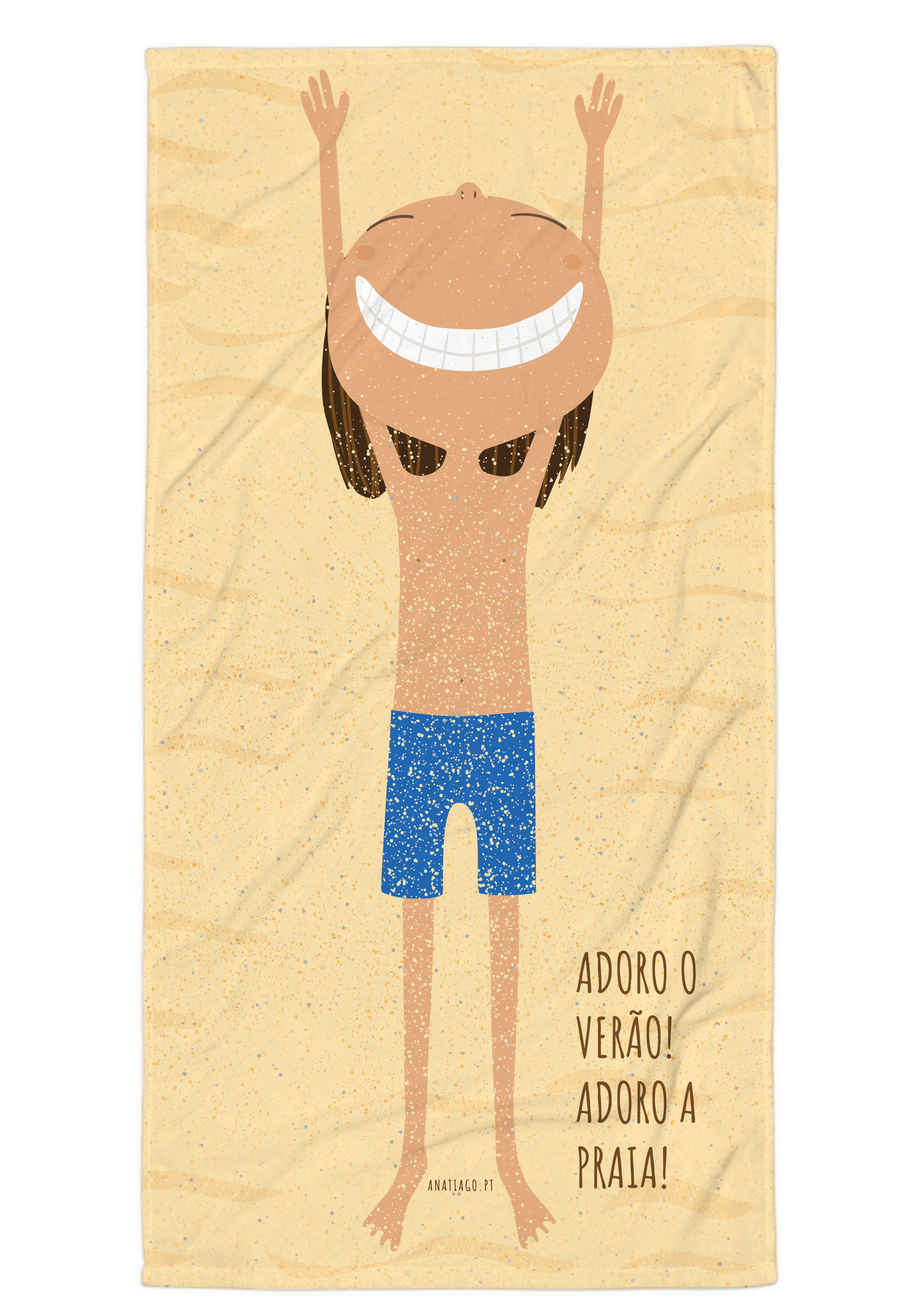 Personalized Beach Towel to personalize your own character - man - croquet sand - creative gifts Ana Tiago