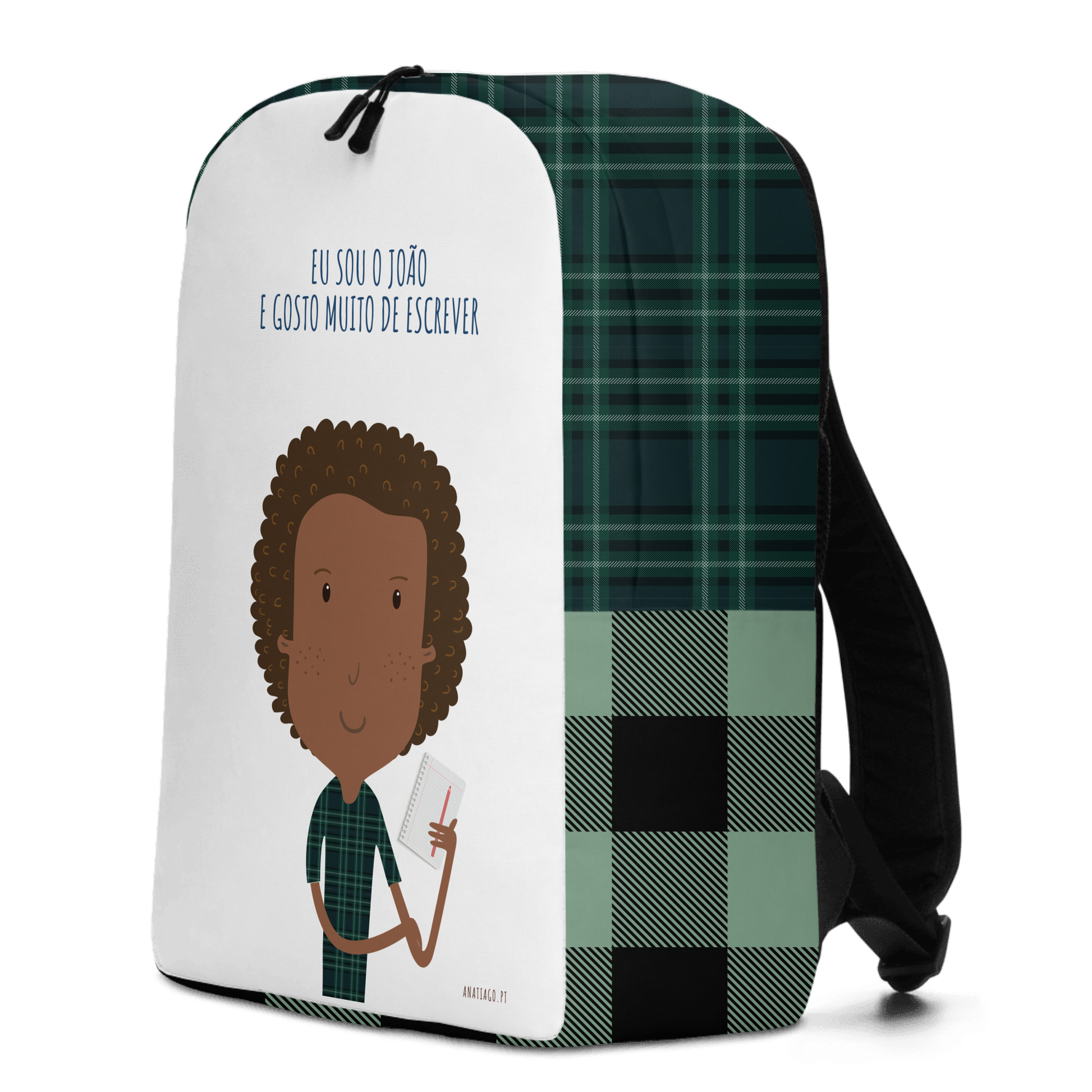 Personalized Backpack with a cartoon character and text to customize