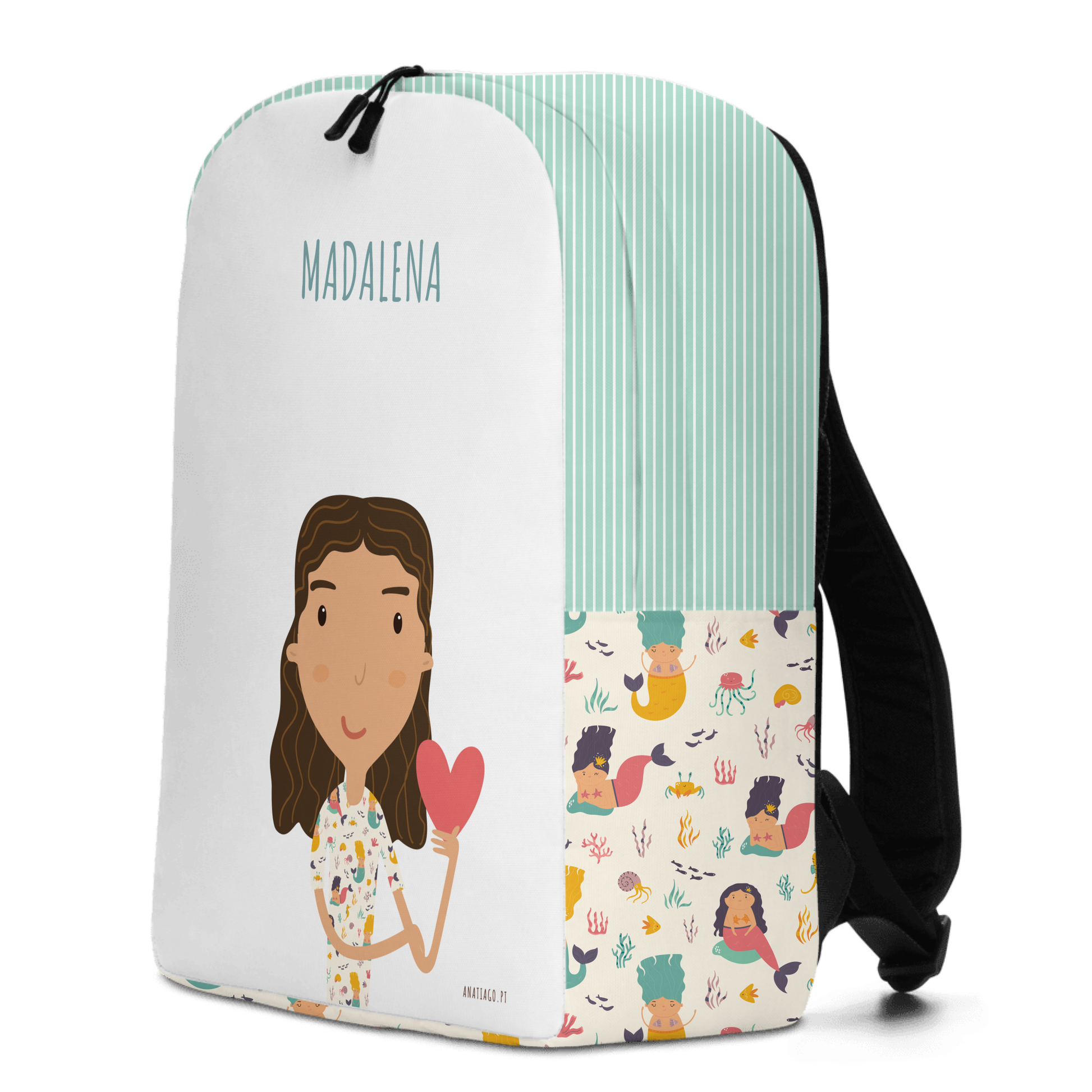 Personalized Backpack with a cartoon character and text to customize