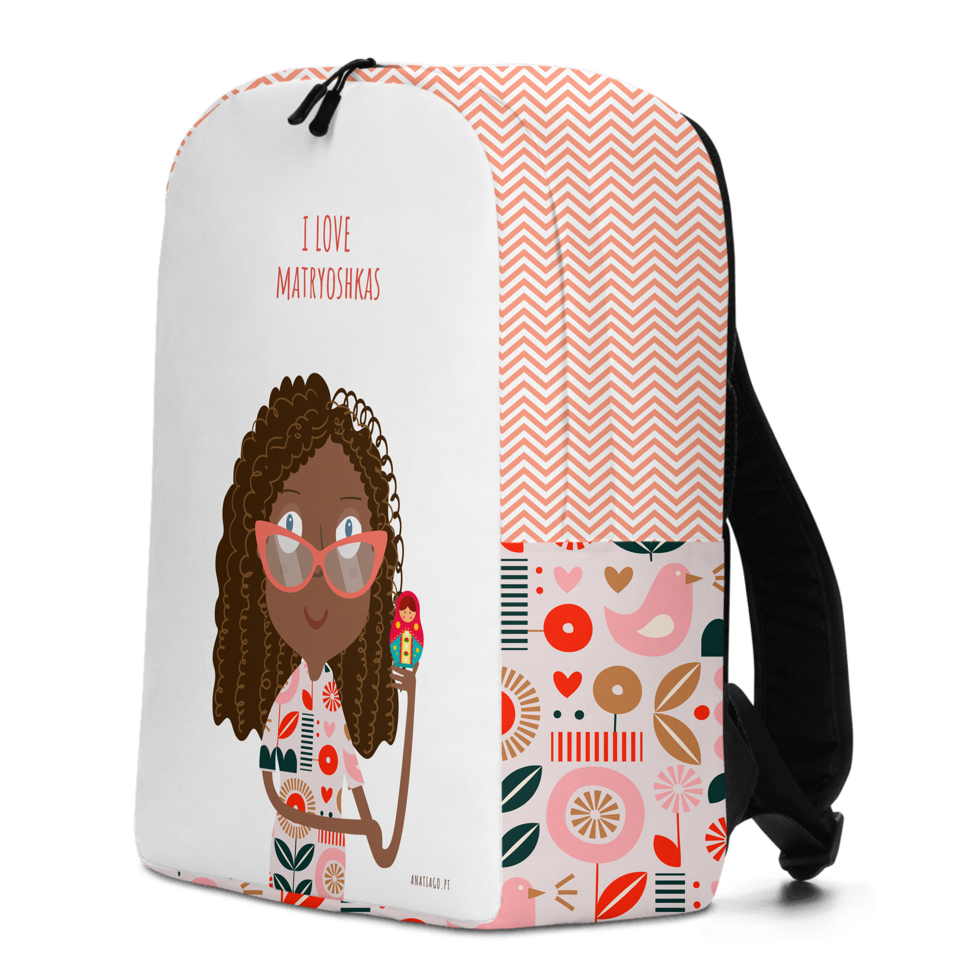 Personalized Backpack with a cartoon character and text to customize