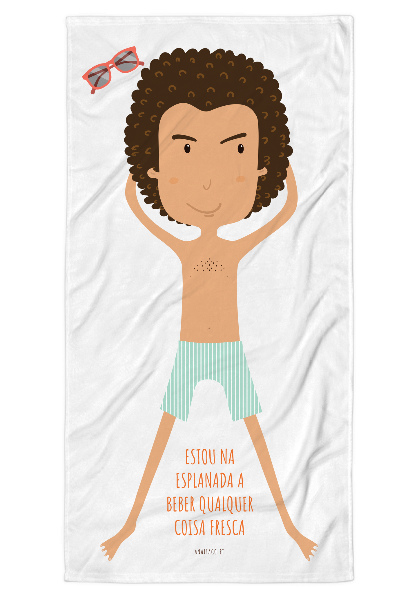 Beach Towel with a cartoon character personalized