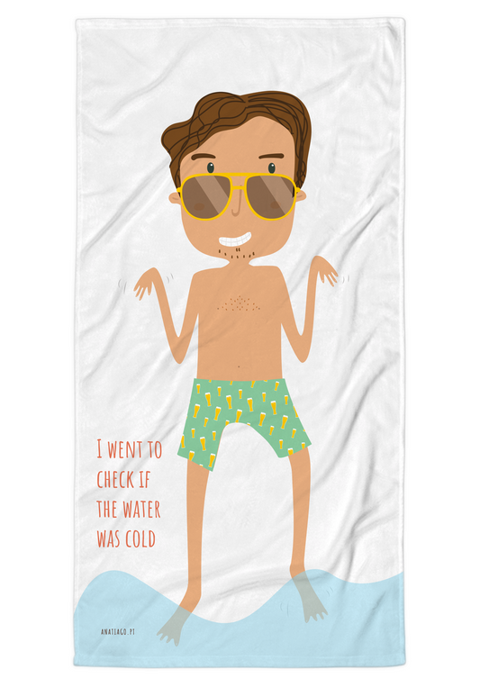 Beach Towel "Cold Water" - Man
