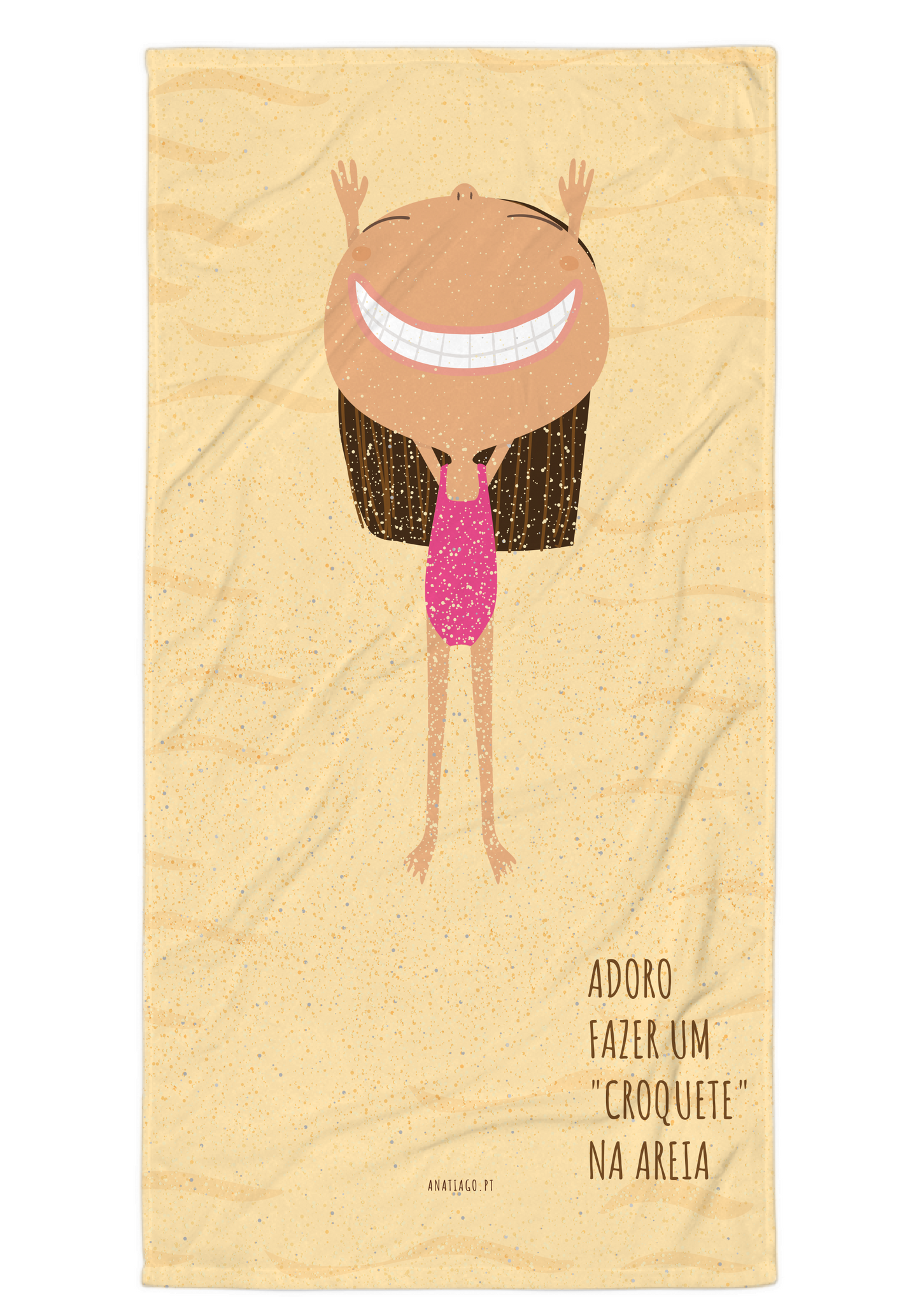 Beach Towel "Croquet" Girl