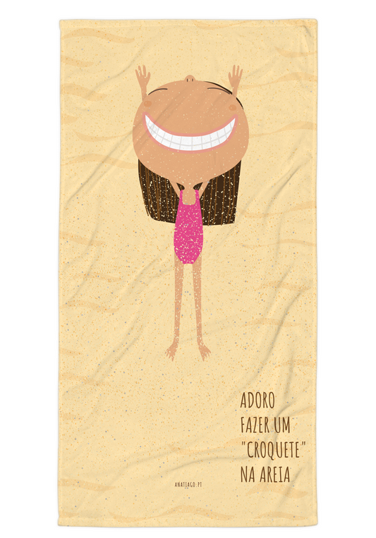 Beach Towel "Croquet" Girl