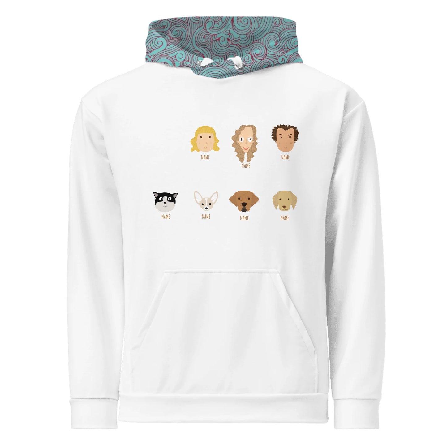 Personalized Family Hoodie (4–8 Characters) Ex. 7