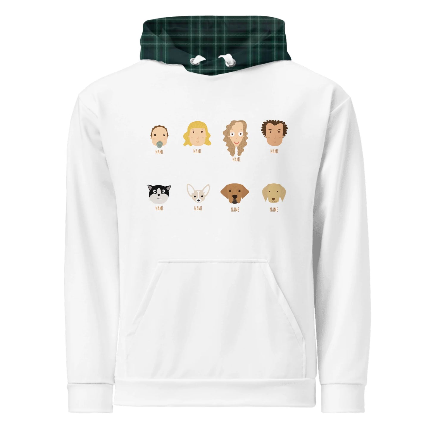 Personalized Family Hoodie (4–8 Characters) Ex. 8