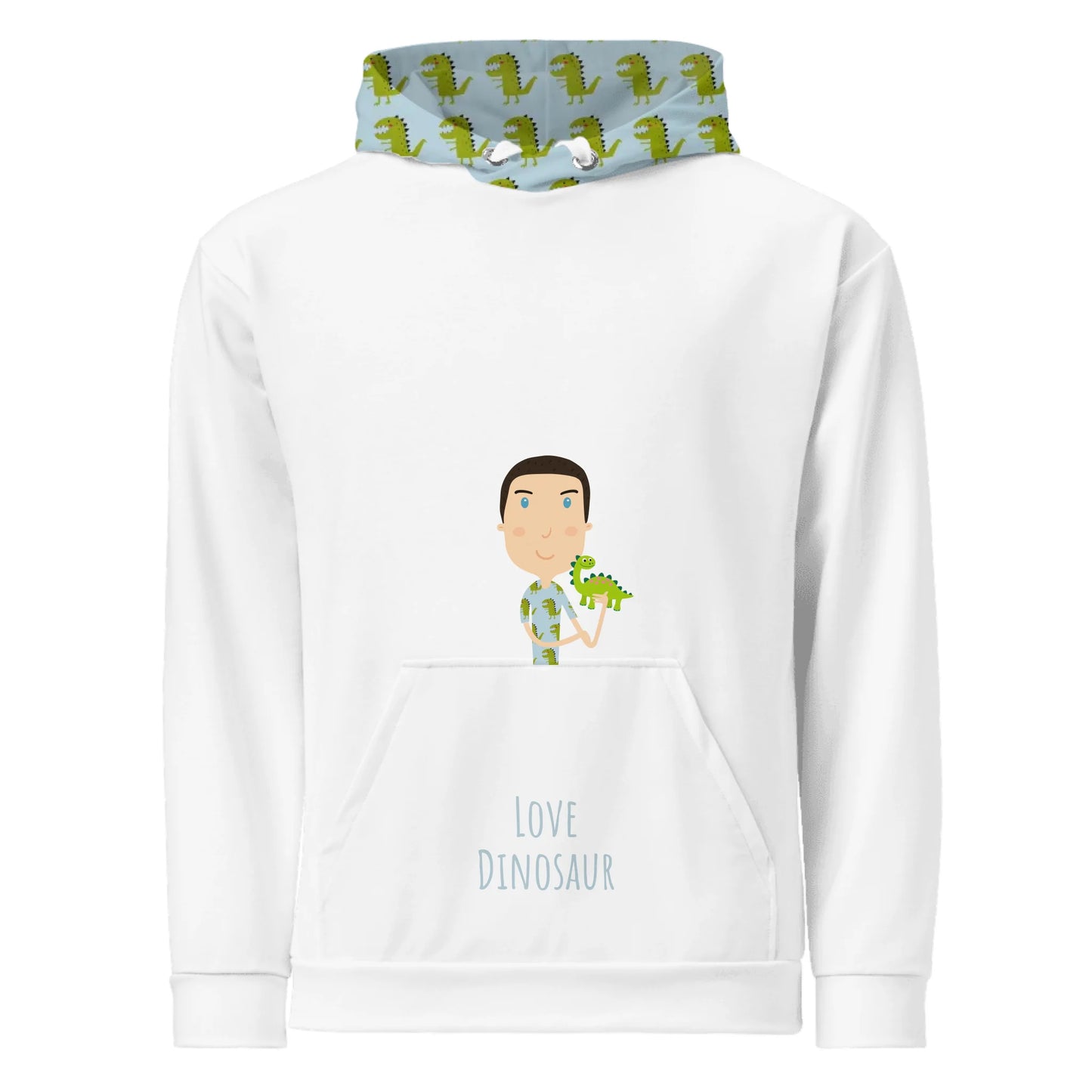 Personalized Character Hoodie Boy - Ex. Dinosaur