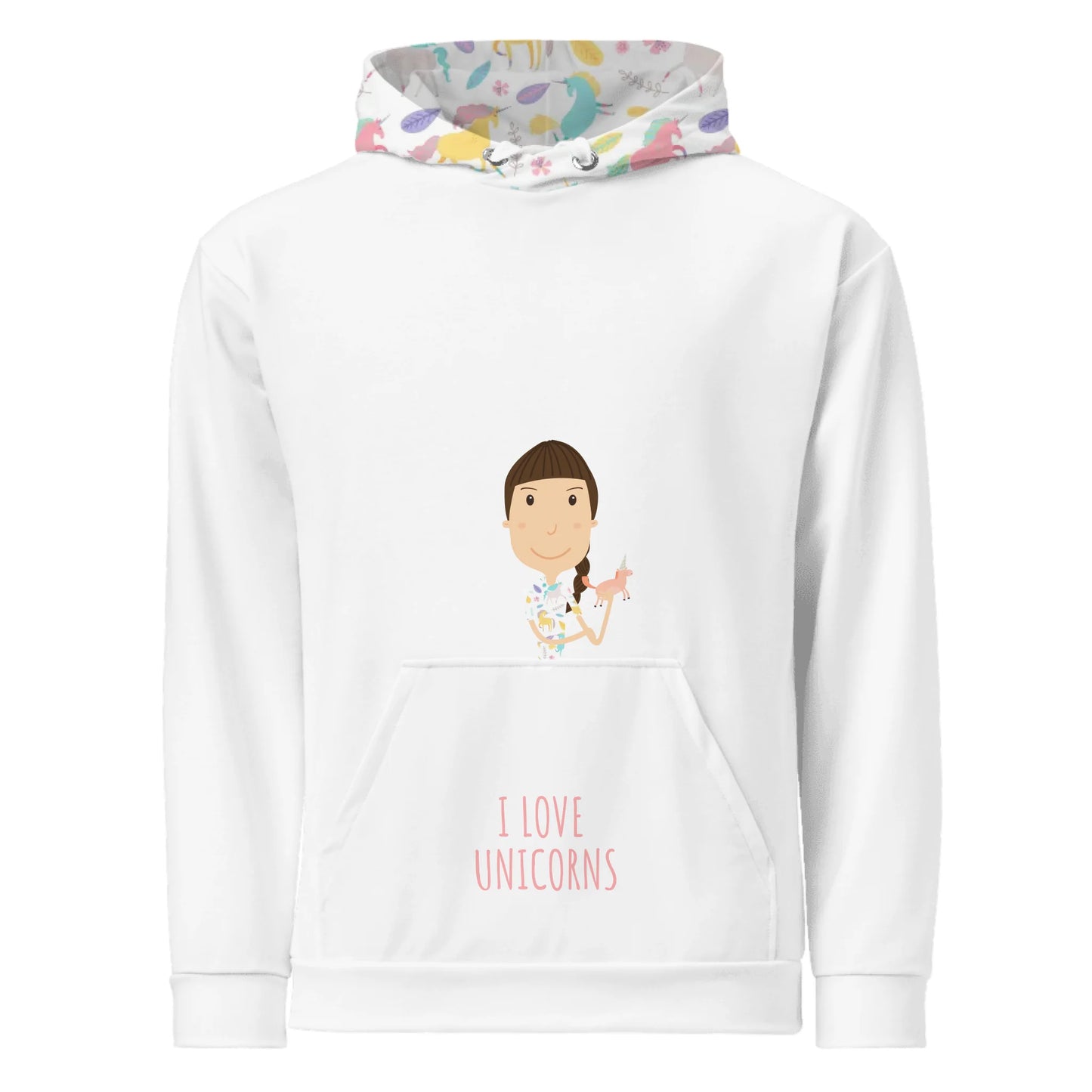 Personalized Character Hoodie Girl - Ex. Unicorn