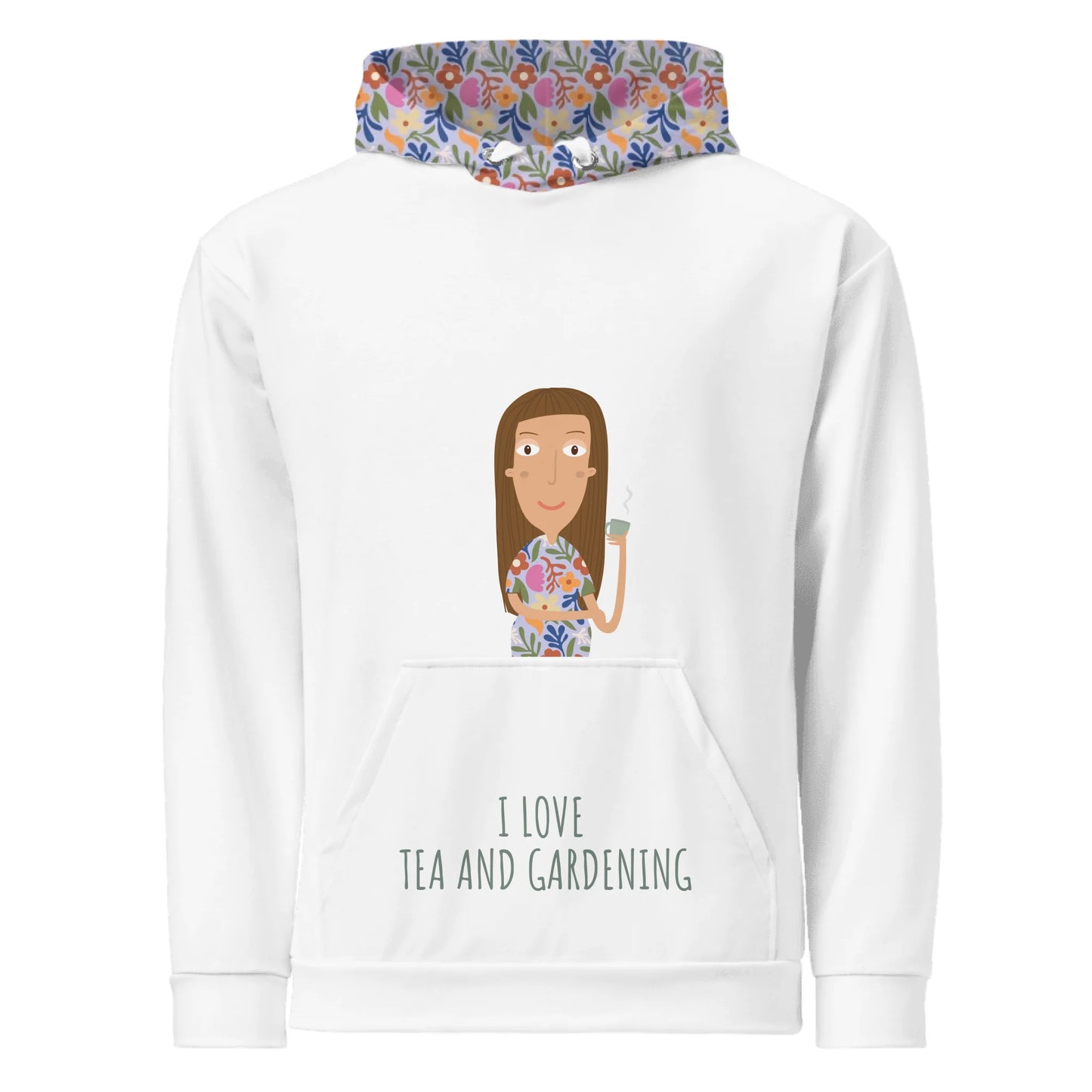Hoodie Personalizado Personagem Mulher - Ex. Tea and Gardening