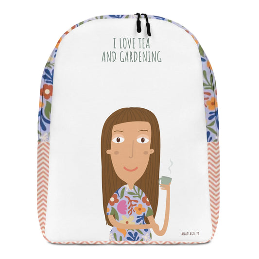 Mochila Personalizada Personagem Mulher - Ex. Chá e Jardinagem