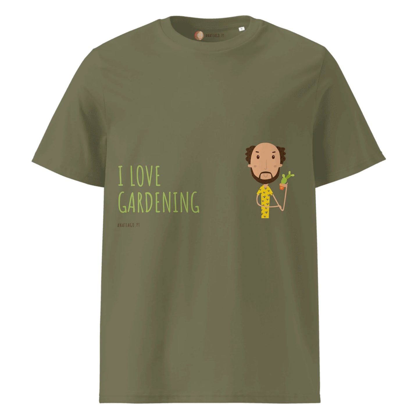 T-Shirt Personalizada Personagem Homem- Ex.  Adoro Jardinagem