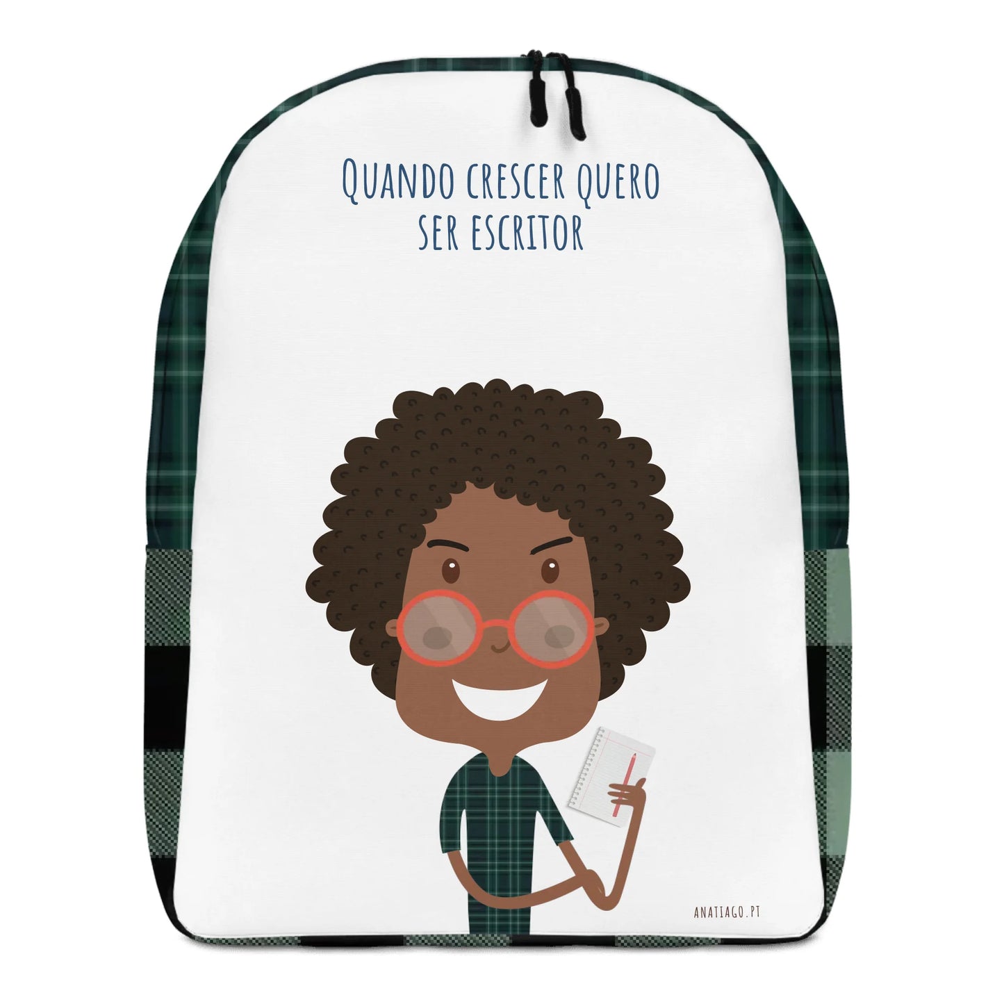 Mochila Personalizada Personagem Menino - Ex. Adoro Escrever