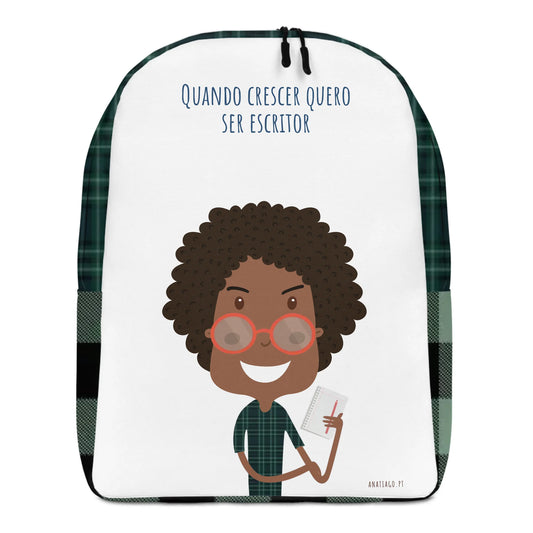 Mochila Personalizada Personagem Menino - Ex. Adoro Escrever