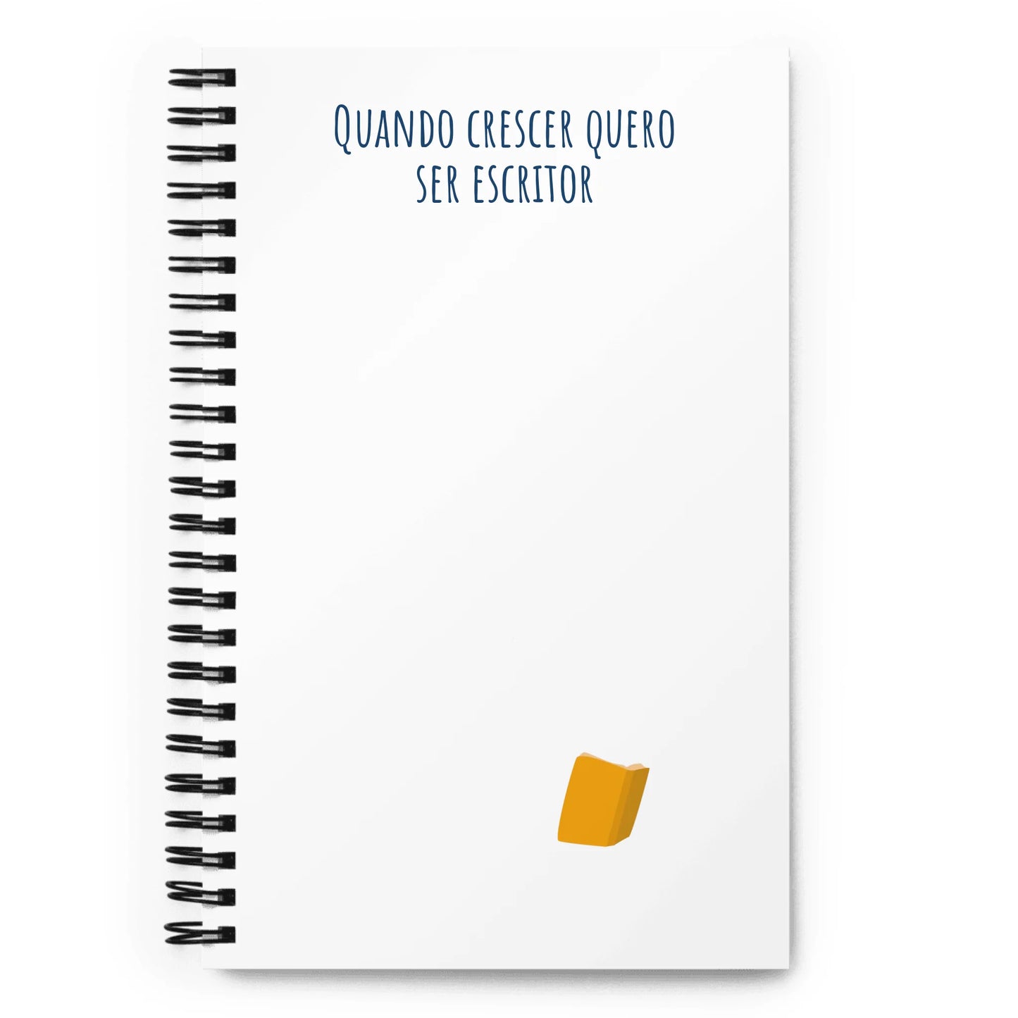 Caderno de Notas Espiral Personalizado personagem Menino - Ex. Adoro escrever