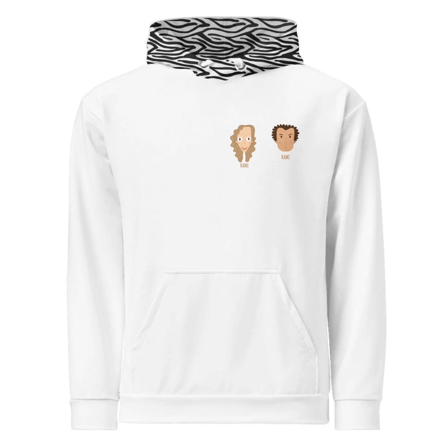Hoodie Personalizado Família - 2 Personagens