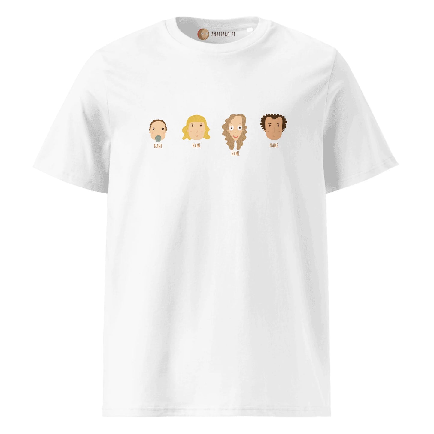 Personalized Family T-Shirt for Adult 8 Characters (4-8 characters) Ex.4