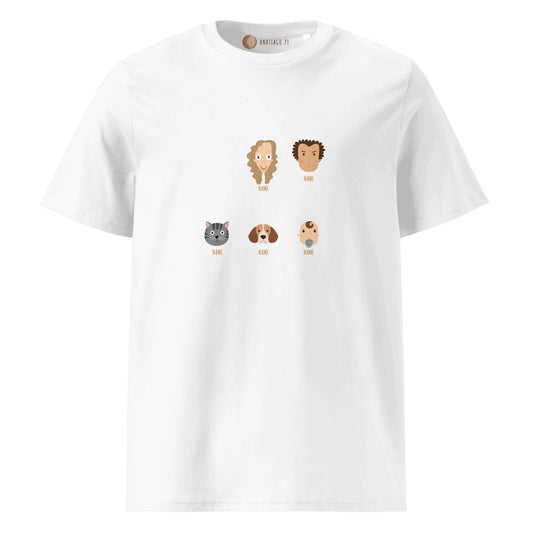 T-Shirt Personalizada Família 6 Personagens para Adulto (3-6 Personagens) Ex.5