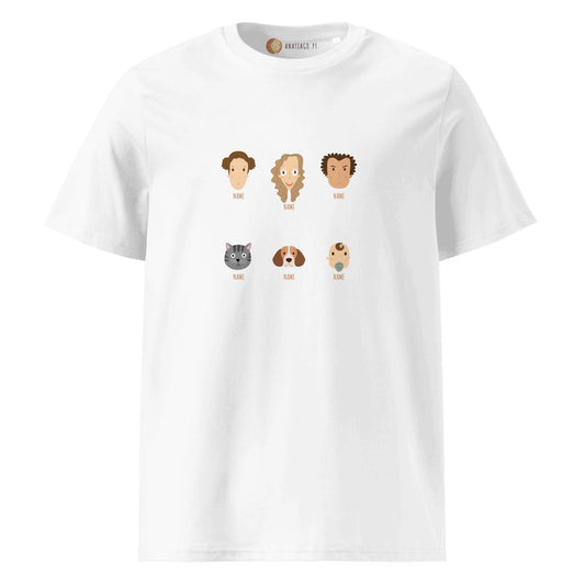 Personalized Family T-Shirt for Adult 6 Characters (3-6 characters) Ex.6