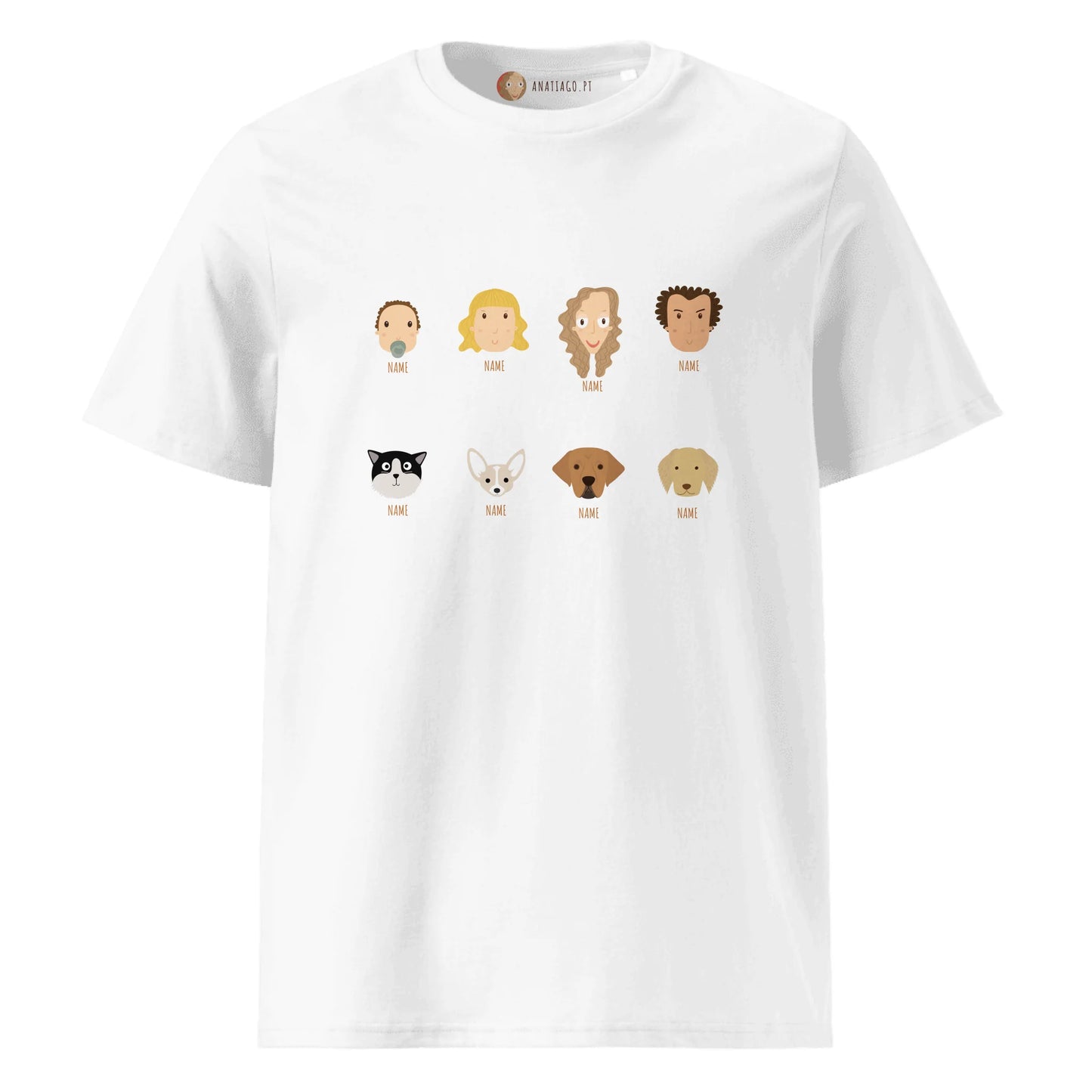 Personalized Family T-Shirt for Adult 8 Characters (4-8 characters) Ex.8
