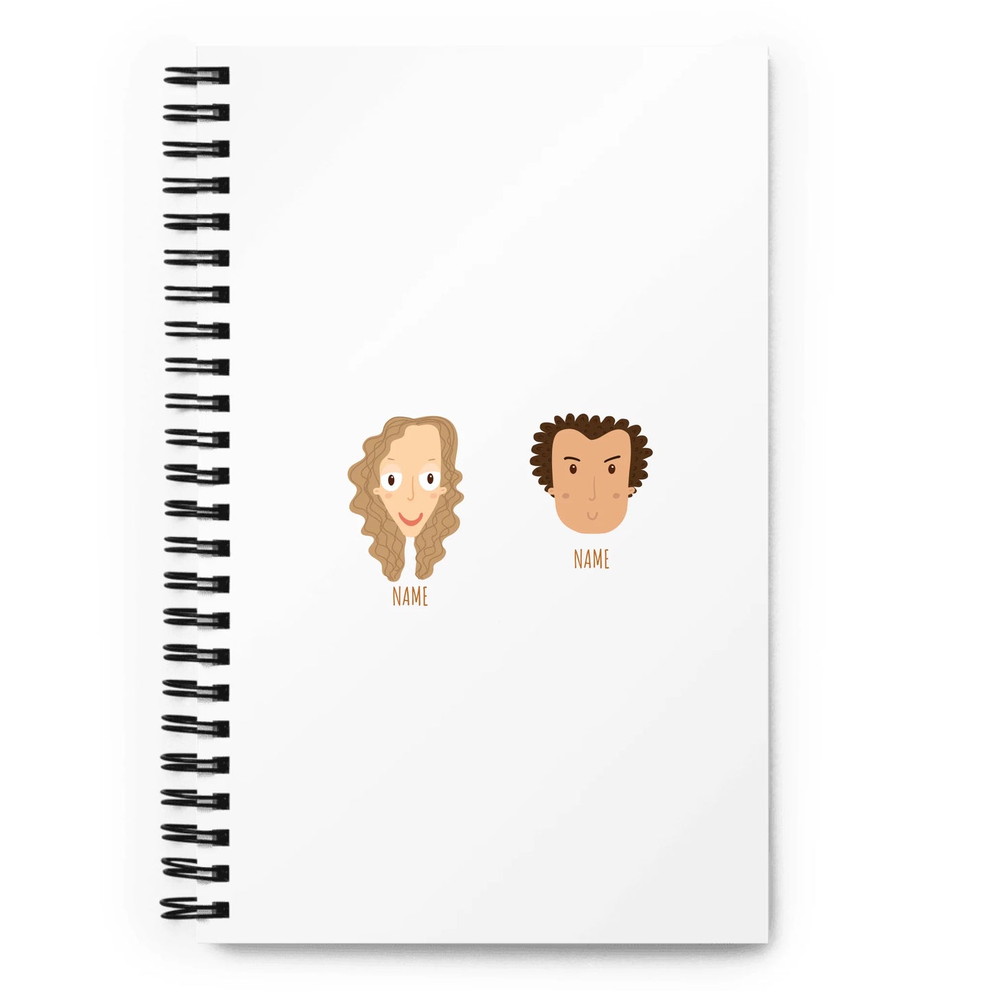 Personalized Spiral Note Book Family - 2 Character