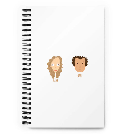 Personalized Spiral Note Book Family - 2 Character