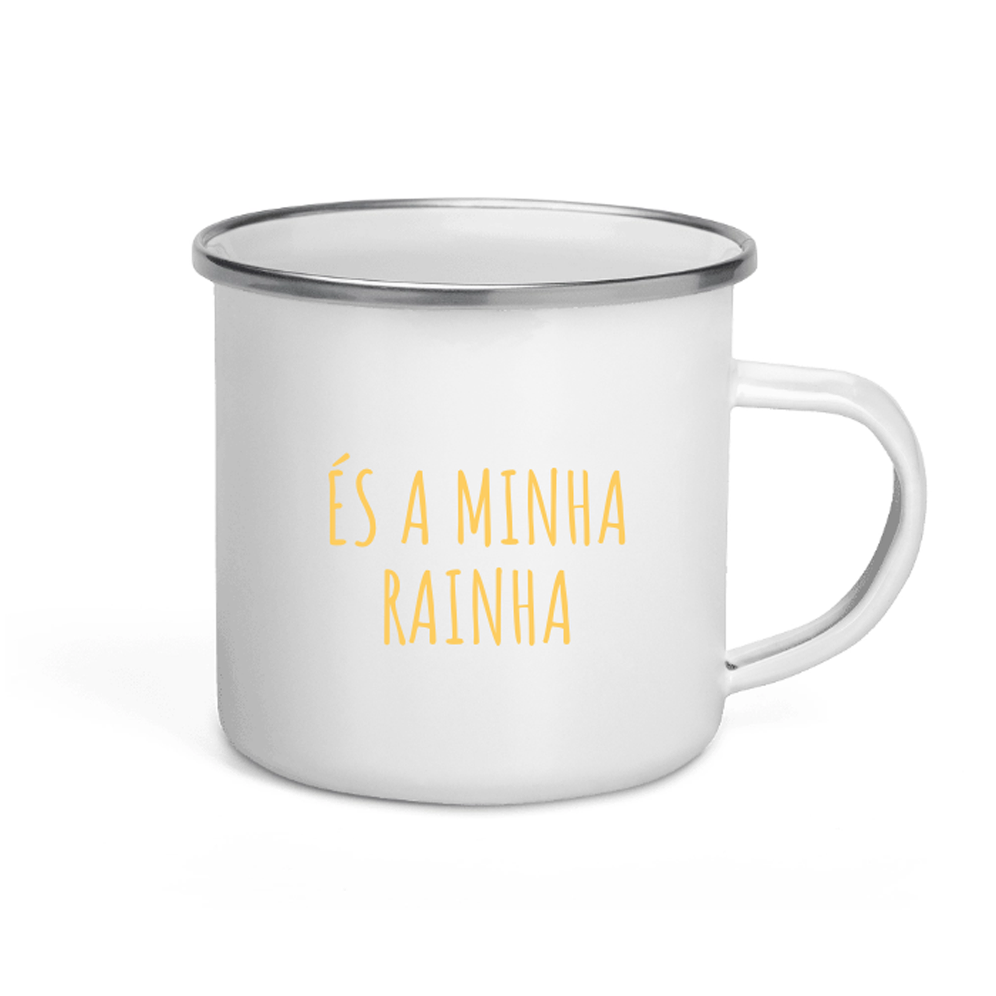 personalized mug with yellow text " You are my queen" to costumize