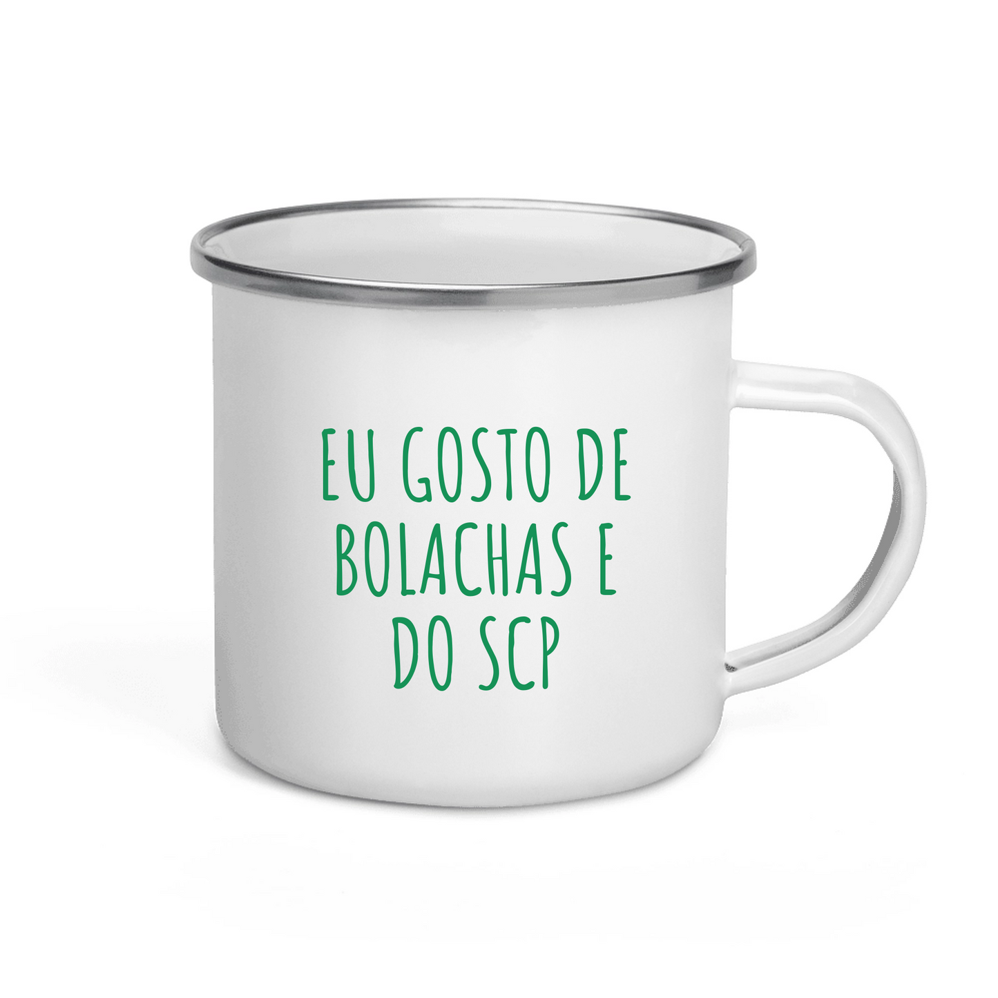 personalized White mug with green text on a white background