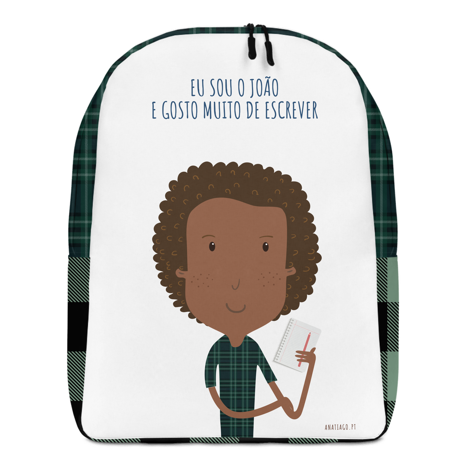 Personalized Backpack with a cartoon character and text to customize
