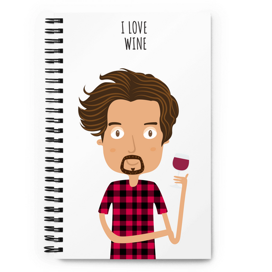 Caderno de Notas Espiral Homem "One" Ex. Adoro Vinho