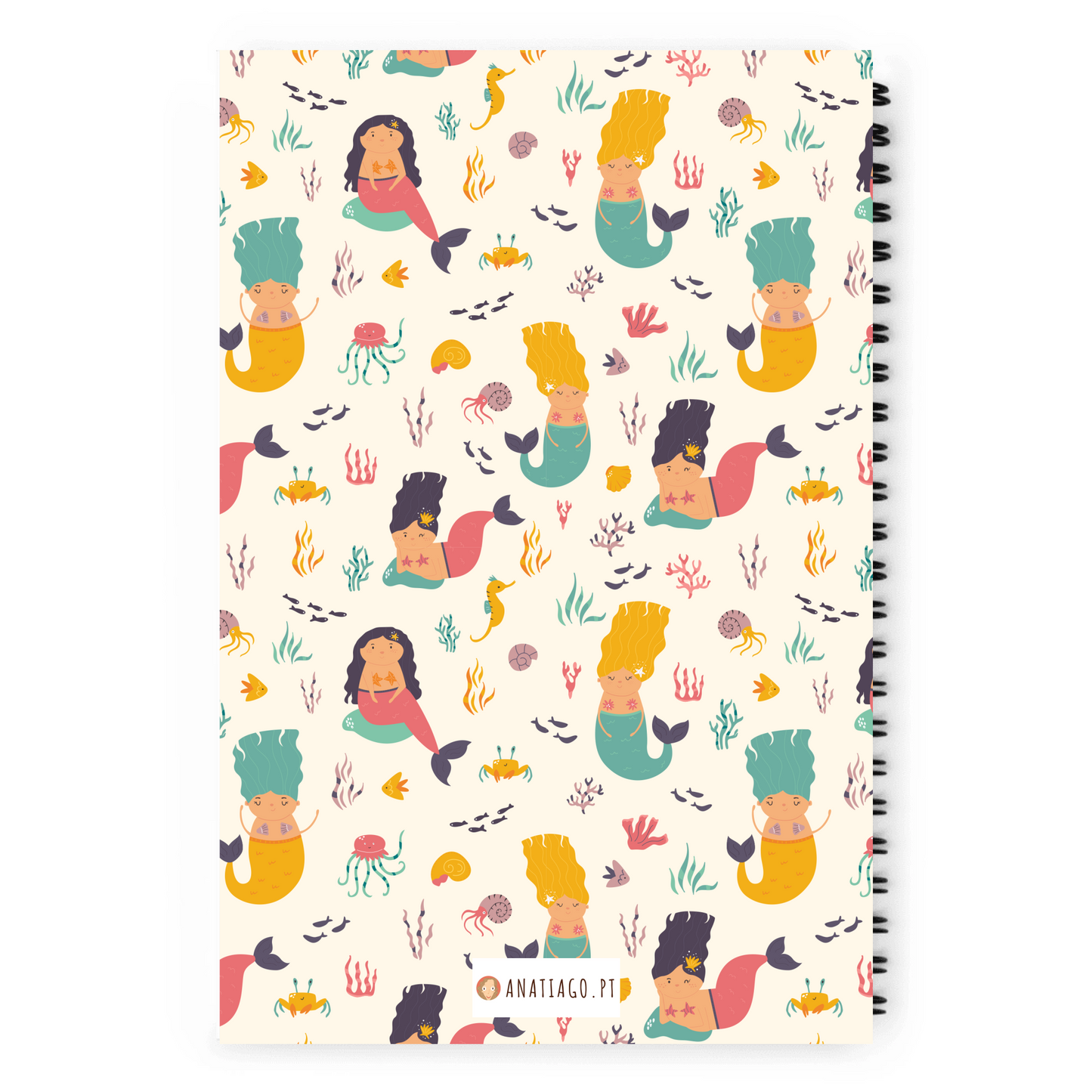 Caderno de Notas Espiral Menina "One" Ex. Nome